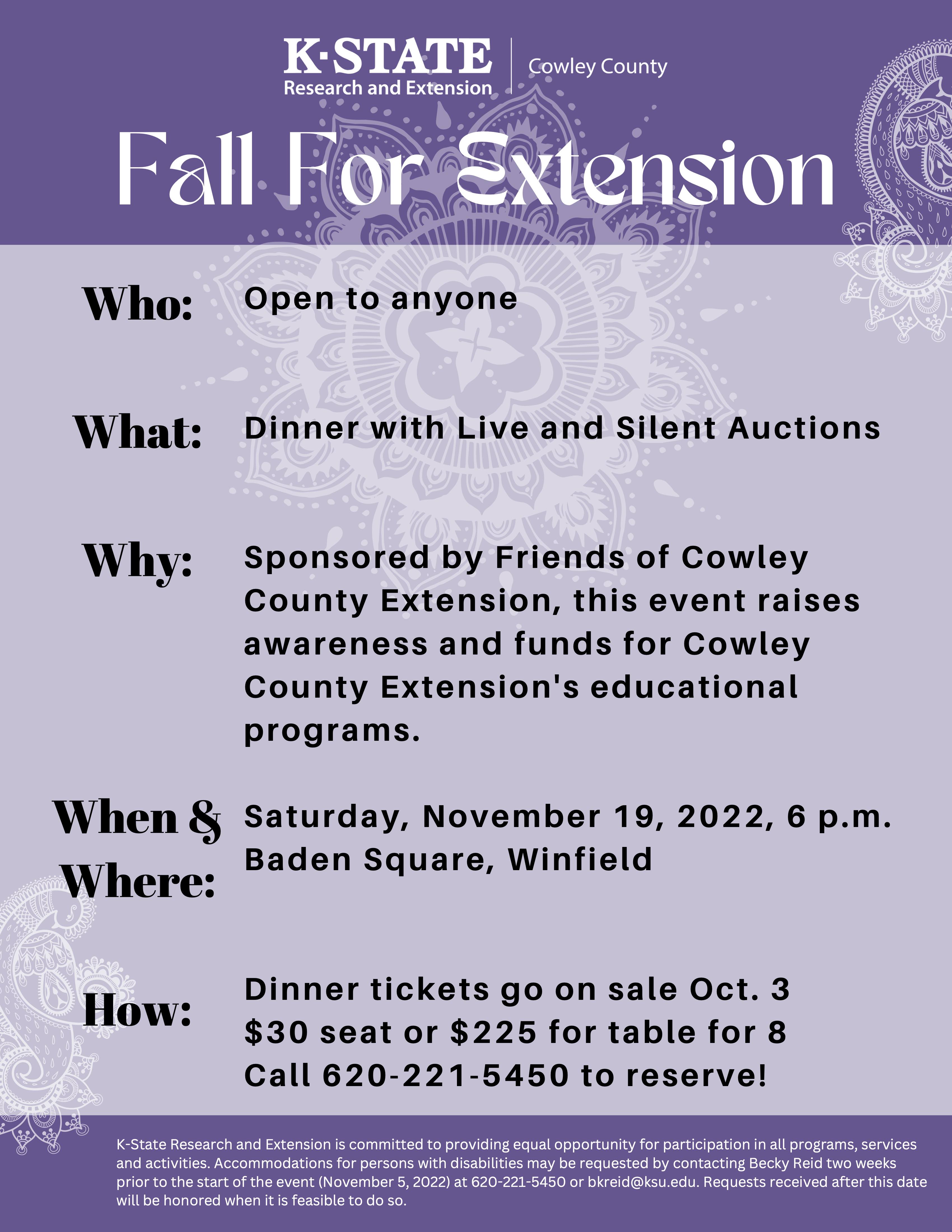 Fall for Extension event info